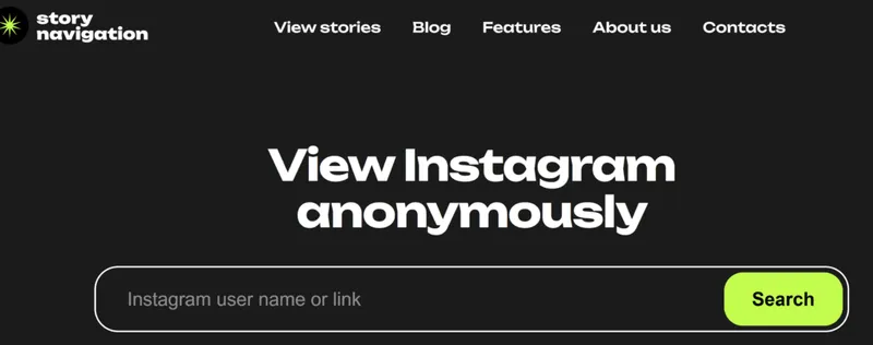 StoryNavigation main page StoryNavigation main page