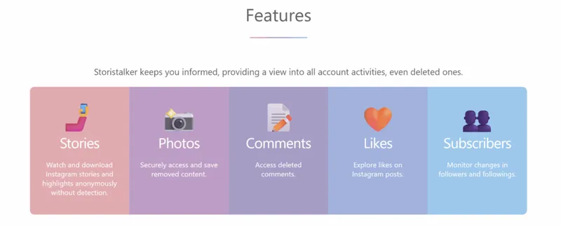 Features of  Insta Storistalker