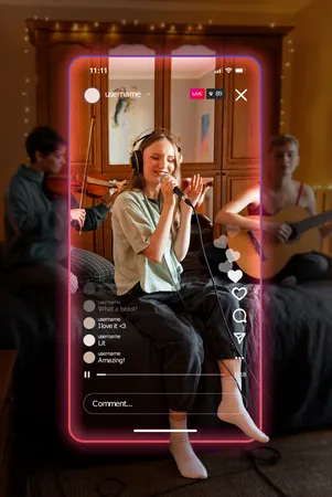Instagram Live session with turned on commenting Instagram Live session with turned on commenting