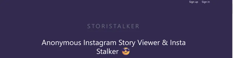 Storistalker Home page