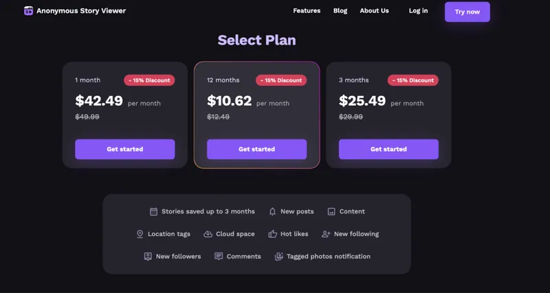 Anonymous Story Viewer price plans Anonymous Story Viewer price plans