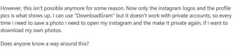 Screenshot of a Reddit review discussing DownloadGram Screenshot of a Reddit review discussing DownloadGram